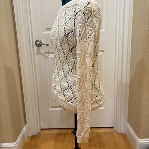 Womens Size S White Tommy Hilfiger Crocheted Sweater